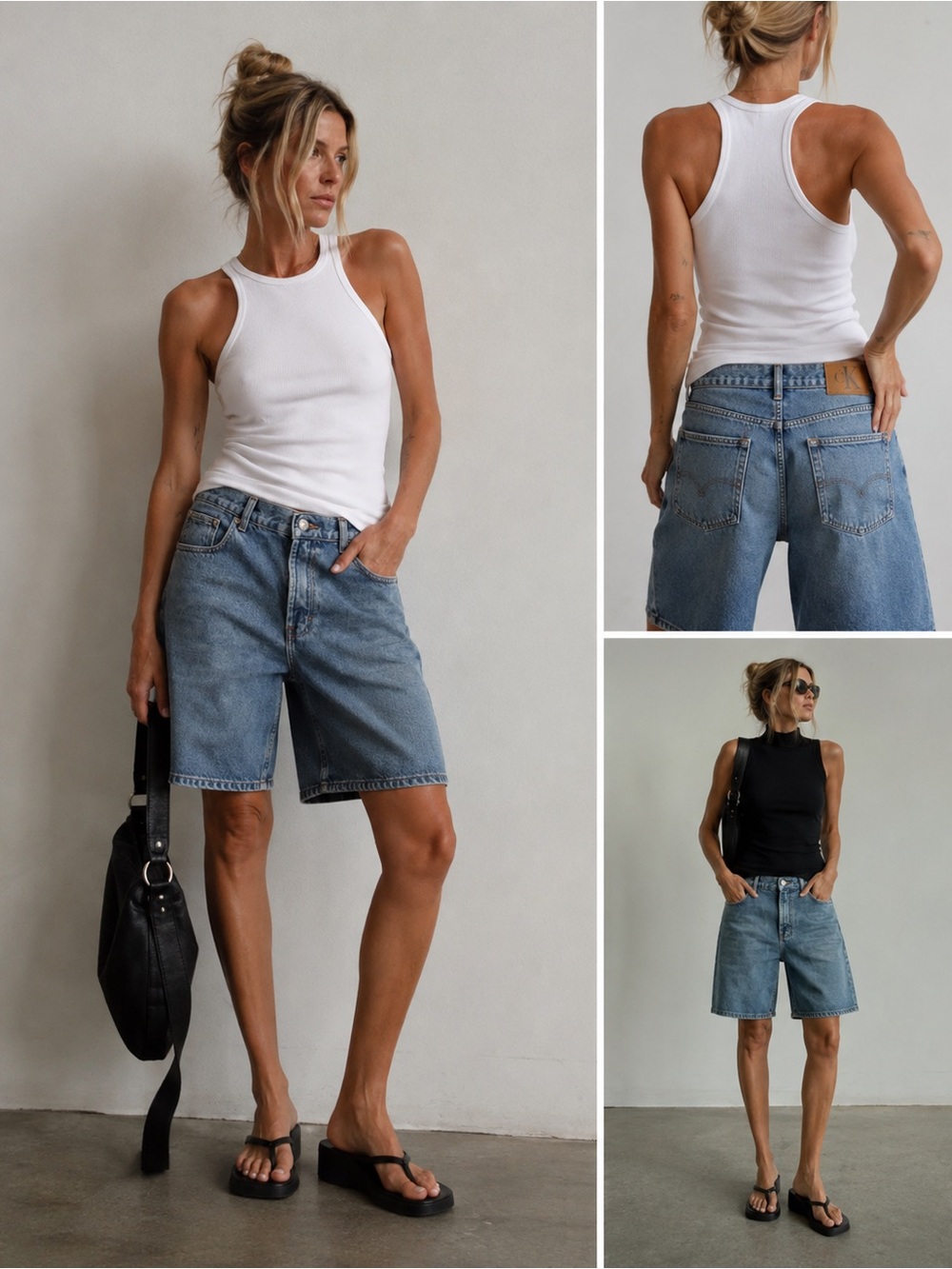 Calvin Klein Jeans Vintage Y2K Easy Fit Denim Bermuda Jorts Shorts 34